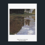 Cartão Postal Stiller Pond No Parque Por Gustav Klimt<br><div class="desc">Stiller Pond No Parque Por Gustav Klimt.

Stiller Pond No Palácio De Apelação,  Escrita Por Gustav Klimt.

 Gustav Klimt: Pintor Simbolista Austríaco E Um Dos Membros Mais Proeminentes Do Movimento Secessão De Viena. As Suas Grandes Obras Incluem Pinturas,  Murais,  Esboços E Outros Objetos De Arte.</div>