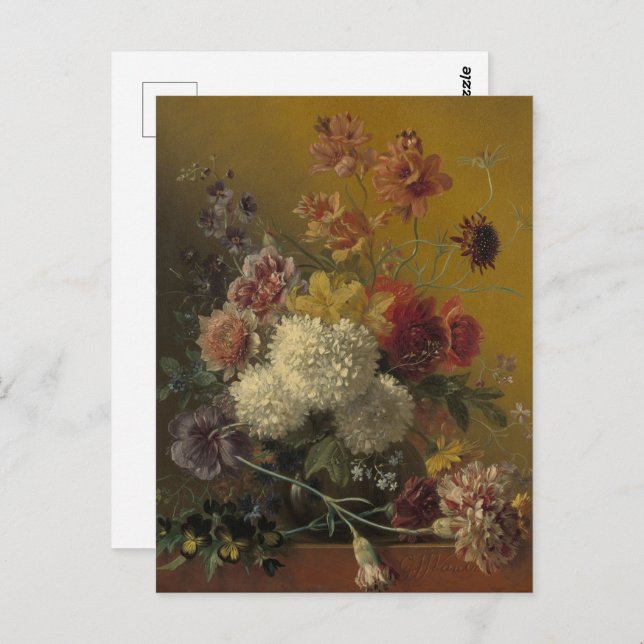 Cartão Postal Stilleven encontrou Bloemen - Elegante Vintage Flo (Frente/Verso)