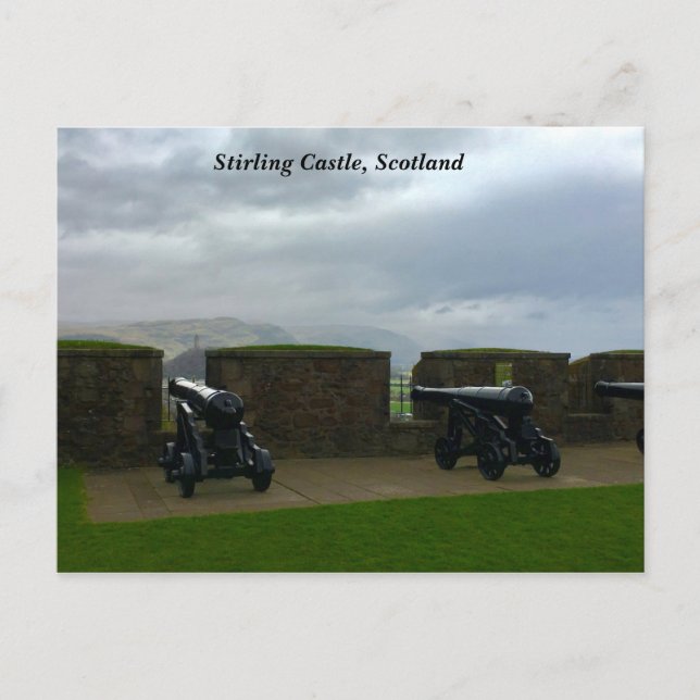 Cartão Postal Stirling Castle View of Wallace Monument Scotland (Frente)