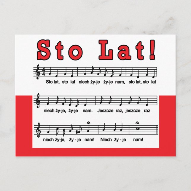 Cartão Postal Sto Lat! Música (Frente)
