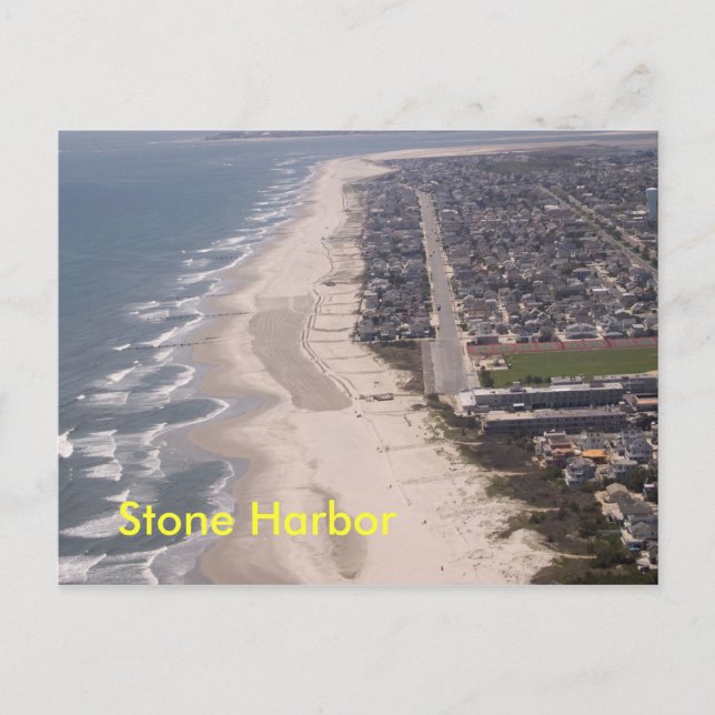 Cartão Postal Stone Harbor Beach Aerial (Frente)