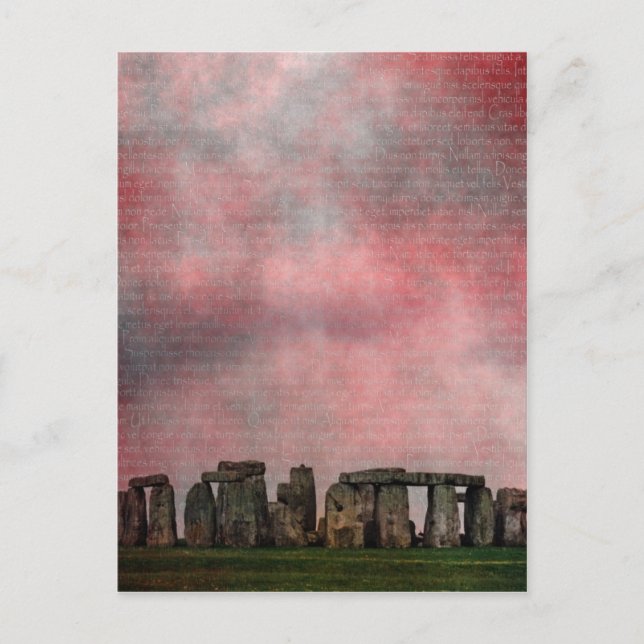 Cartão Postal Stone Henge Textural (Frente)