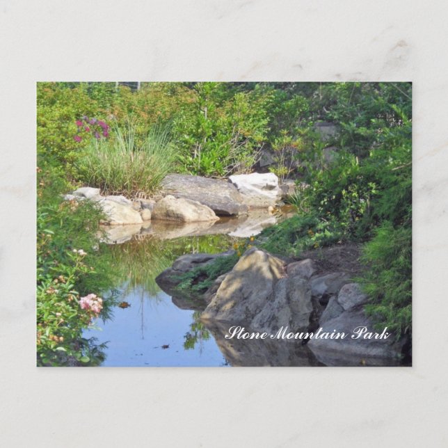 Cartão Postal Stone Mountain Park Creek Stone Mountain GA 3 (Frente)