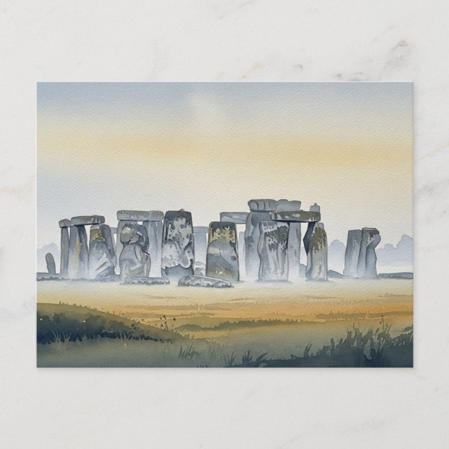 Cartão Postal Stonehenge England Reino Unido Viagem (Frente)