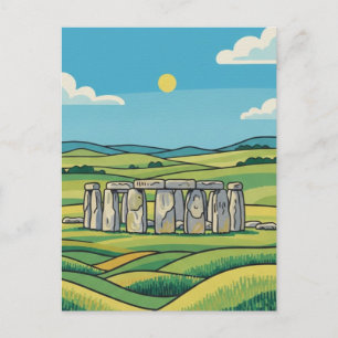 Cartão Postal Stonehenge Inglaterra Reino Unido Viagem