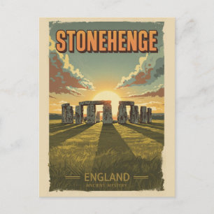 Cartão Postal Stonehenge inglaterra Wiltshire Patrimônio Mundial