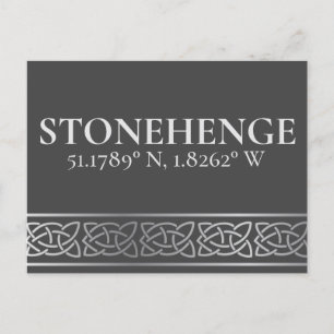 Cartão postal Stonehenge Latitude Longitude Dark