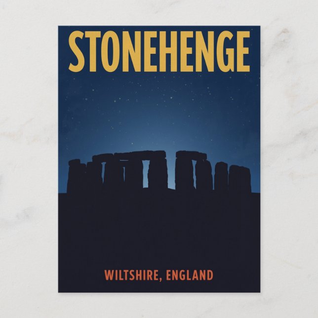 Cartão Postal Stonehenge Marco Inglês (Frente)