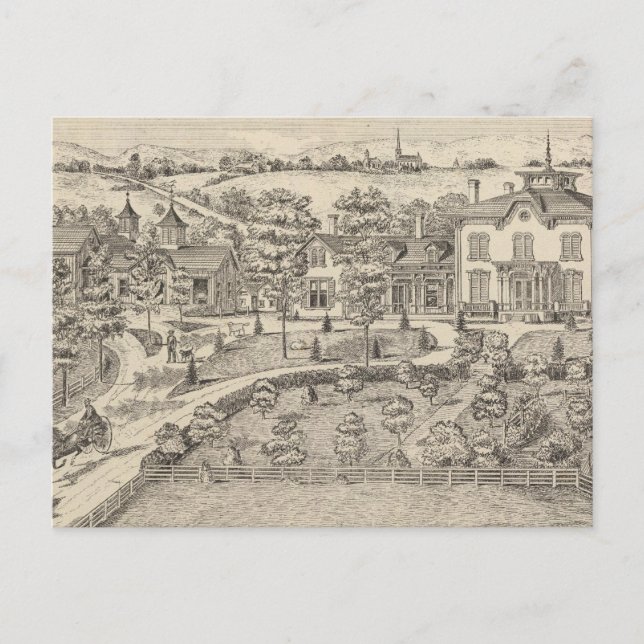 Cartão Postal Stonehenge, residência e fazenda (Frente)