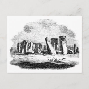 Cartão Postal Stonehenge vintage art posctard