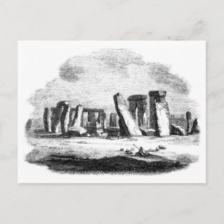 Cartão Postal Stonehenge vintage art posctard