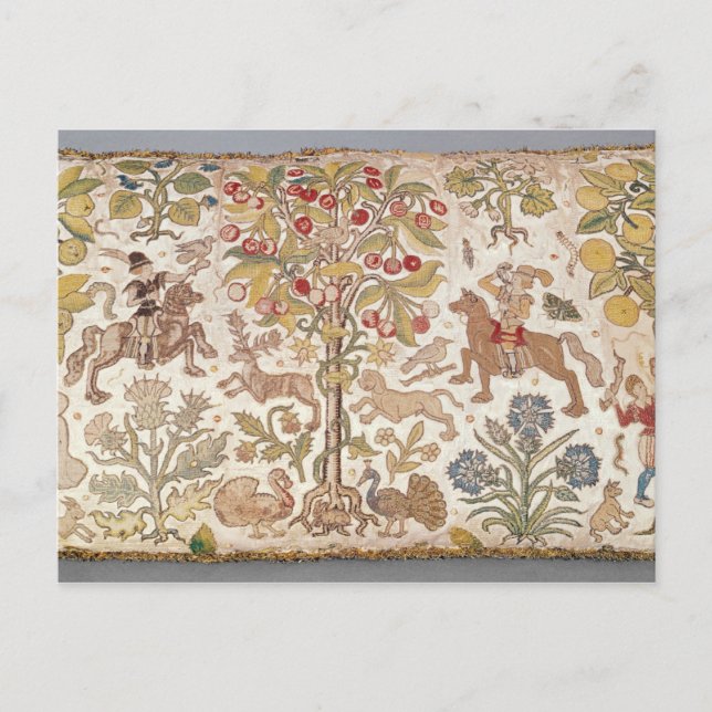 Cartão Postal Stool cobrir, damask, final do século XVI (Frente)