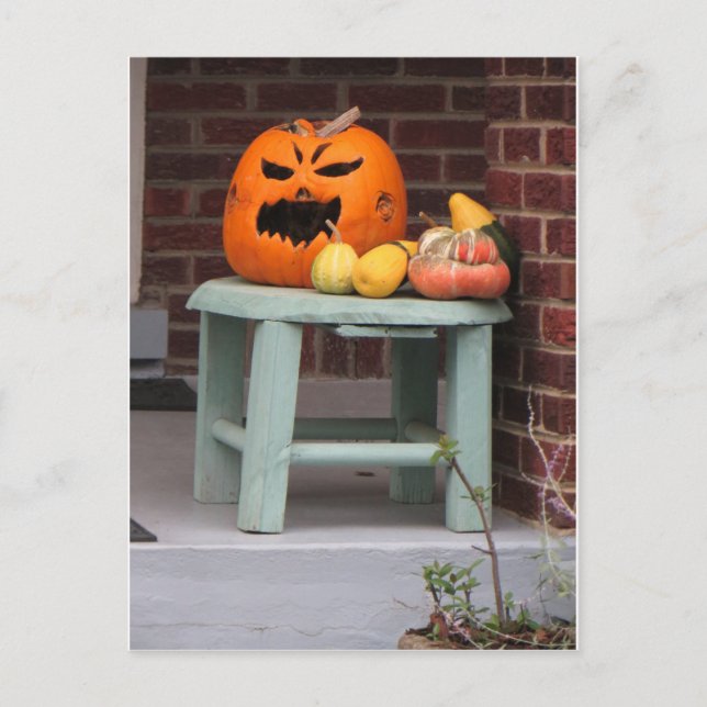 Cartão Postal Stool Pumpkins (Frente)