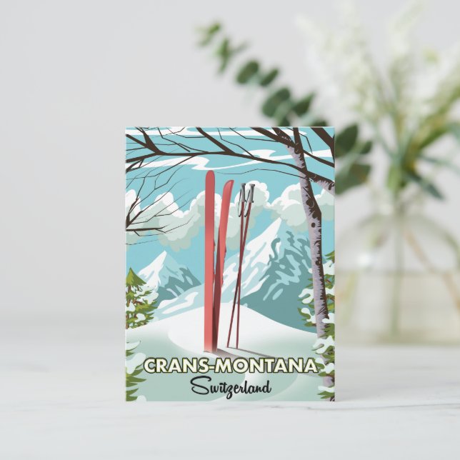 Cartão postal Stoos Suíça (Em pé/Frente)