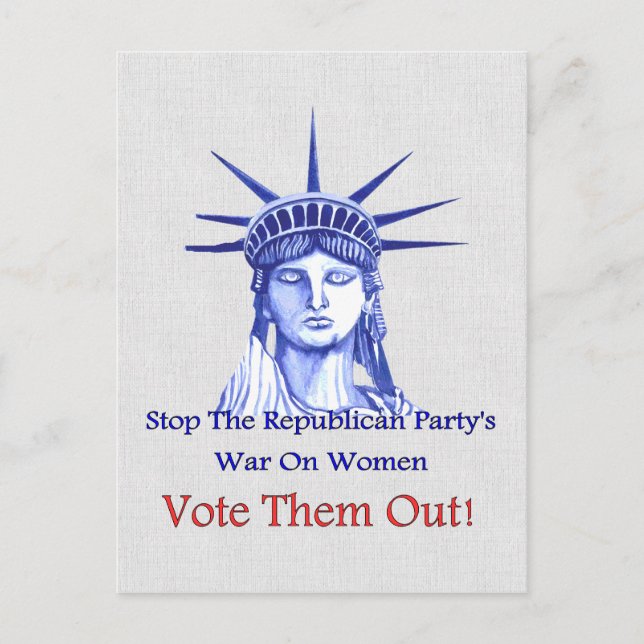 Cartão Postal Stop The War On Women (Frente)