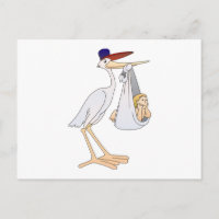 Stork Entregando um Bebê