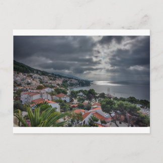 Cartão Postal Storm over Brela, Croatia