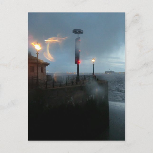 Cartão Postal Stormy River Mersey (Frente)