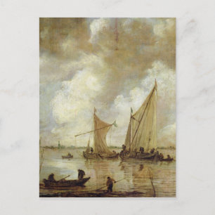 Cartão Postal Stormy Seascape, 1655