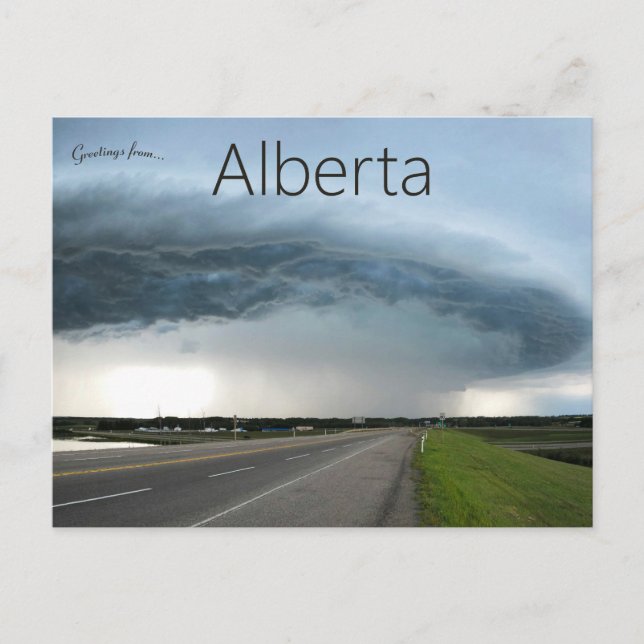 Cartão Postal Stormy Weather in Alberta Canada (Frente)