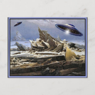 Cartão Postal Strange Planet - UFO visit