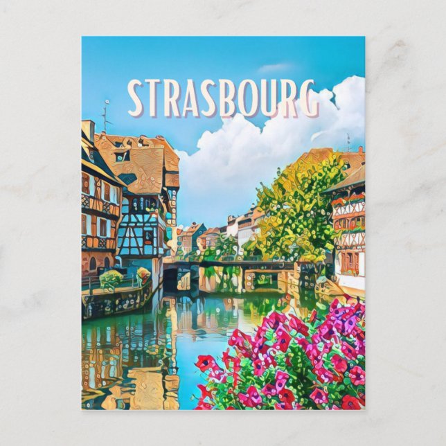 Cartão Postal Strasbourg Photo Vintage  (Frente)