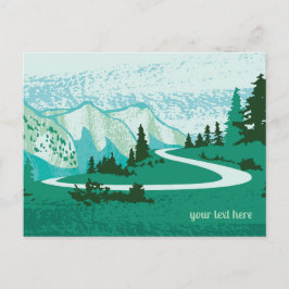 Cartão Postal Straße in den Bergen.