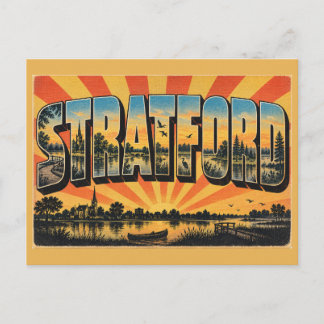 Cartão Postal Stratford PEI Trilhas à Beira-Rio Observação de Av