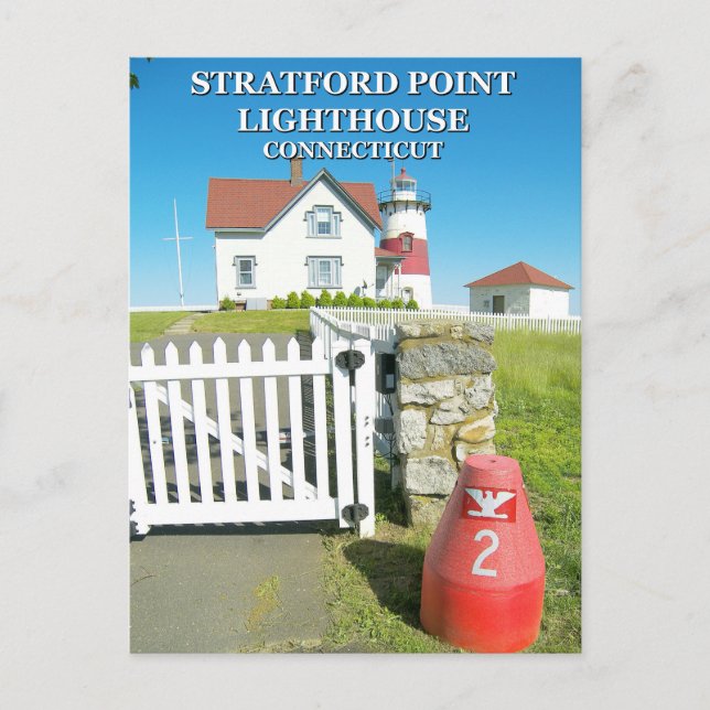 Cartão Postal Stratford Point Lighthouse, Cartão-postal de Conne (Frente)