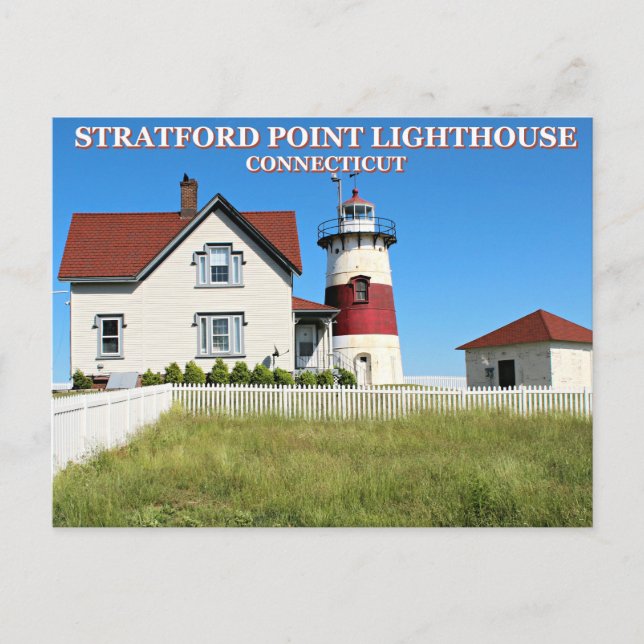 Cartão Postal Stratford Point Lighthouse, Cartão-postal de Conne (Frente)