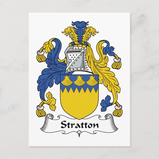 Cartão Postal Stratton Family Crest (Frente)