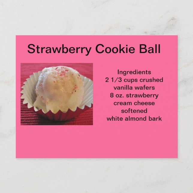Cartão Postal Strawberry Cookie Balls (Frente)