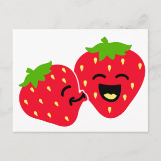 Cartão Postal Strawberry Kiss