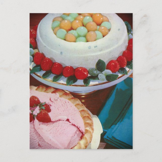 Cartão Postal strawberry & mint (Frente)