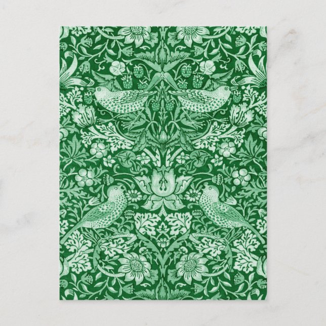 Cartão Postal Strawberry Thef Green, William Morris (Frente)