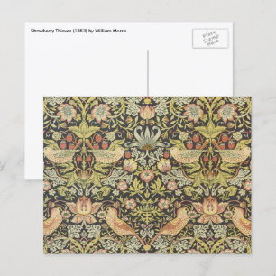 Cartão Postal Strawberry Theves por William Morris, Vintage Art
