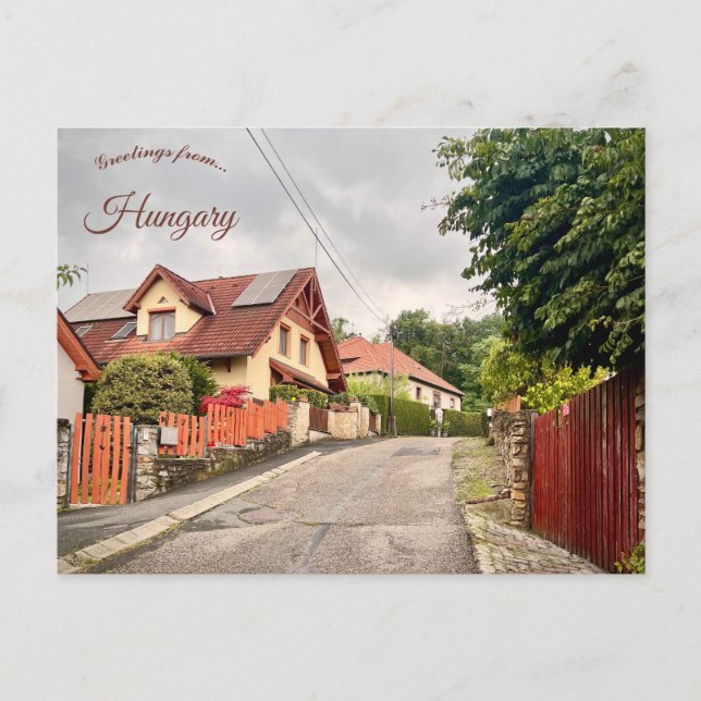 Cartão Postal Street in Sopron Hungary (Frente)