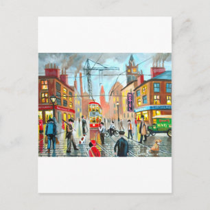 Cartão Postal Street Life ocupada com o petróleo da paisagem da