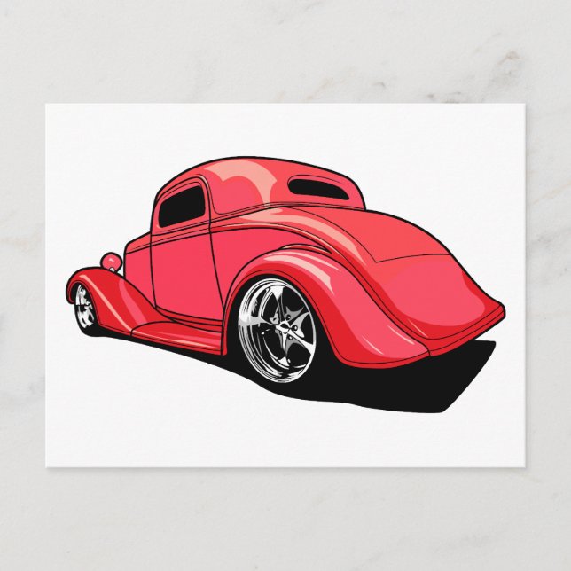 Cartão Postal Street Rod Red (Frente)