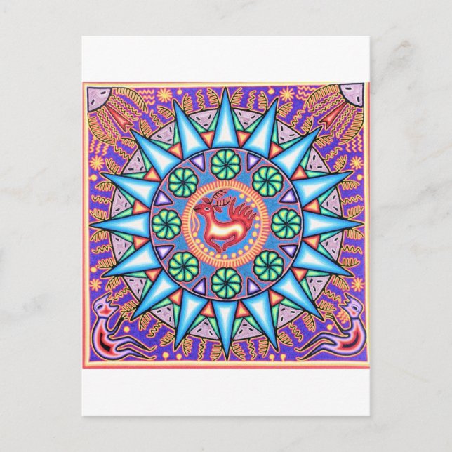 Cartão Postal String Art Geométrico Sun (Frente)