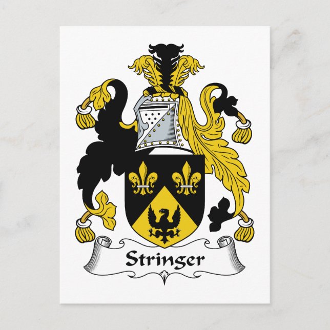 Cartão Postal Stringer Family Crest (Frente)