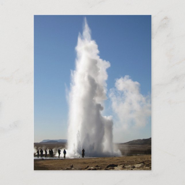 Cartão Postal Strokkur - Geyser na Islândia (Frente)