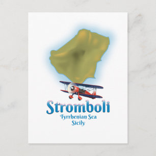 Cartão Postal Stromboli, Mar Tirreno, Sicília