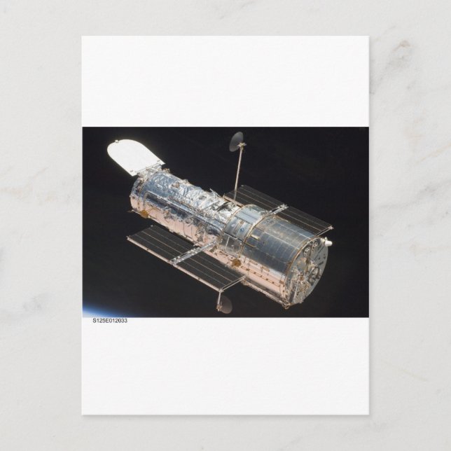 Cartão Postal STS-125 Atlantis Hubble (Frente)