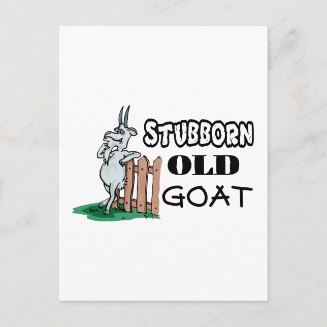 Cartão Postal Stubborn Old Goat (Frente)