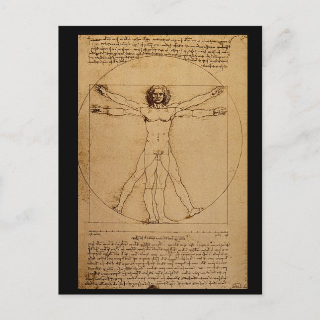 Cartão Postal Studio del Corpo Umano_Studies of the Masters (Frente)