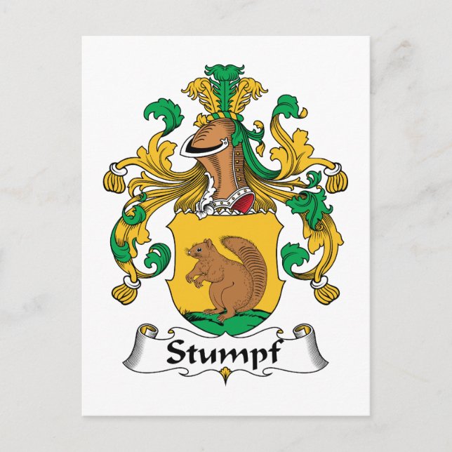 Cartão Postal Stumpf Family Crest (Frente)