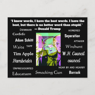 Cartão Postal Stupid Things Trump has Said or Spelled