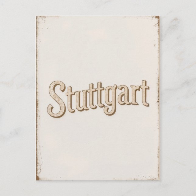 Cartão Postal Stuttgart Vintage (Frente)