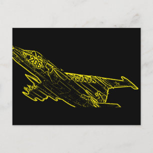 Cartão Postal SU 25 Esboço do Plano Frogfoot soviético Grach